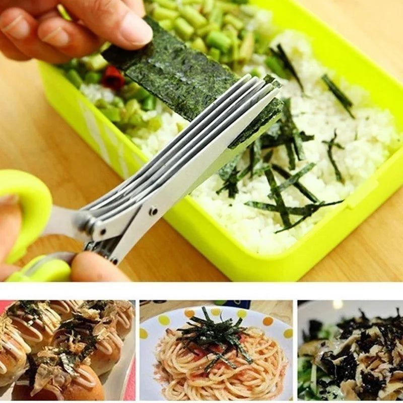 Herb scissors, multi-blade kitchen scissors, scallion cutter