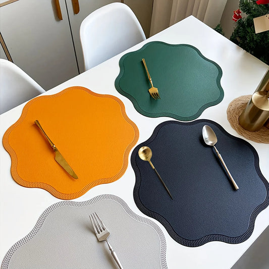 Flower-Shaped Round Placemats – Elegant Dining Set
