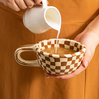 Wrench Handle Ceramic Coffee Mug – 220ml Barista Cup