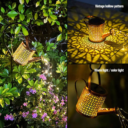 Solar Cascade Light Can – Outdoor Flower Bed Illumination