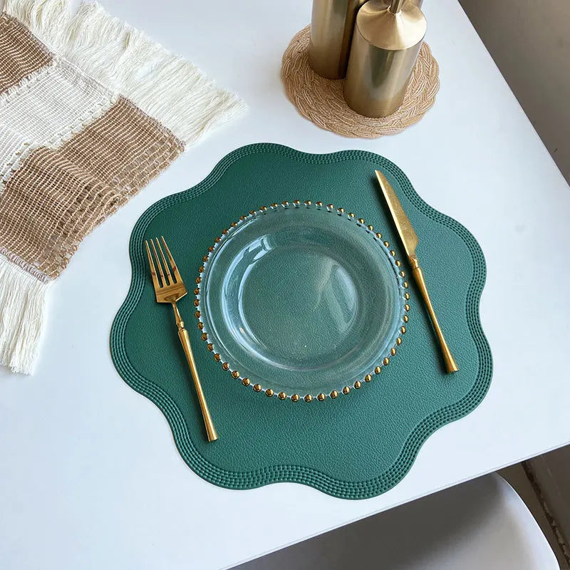 Flower-Shaped Round Placemats – Elegant Dining Set