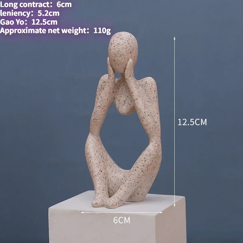 Nordic Style Abstract Sculpture for Living Room